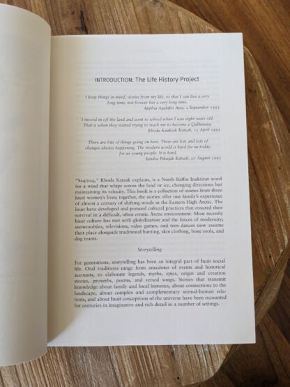 Introduction page - 1999 Saqiyuq - Stories from the lives of three Inuit Women - First Edition