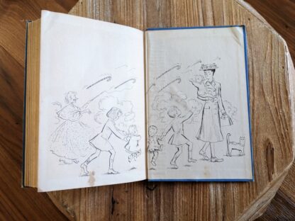 back pastedown and endpaper - 1943 Mary Poppins Opens the Door by P.L Travers - second edition