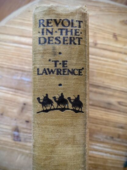 1927 Revolt in the Desert by T. E. Lawrence, 1st US Edition - upper spine view