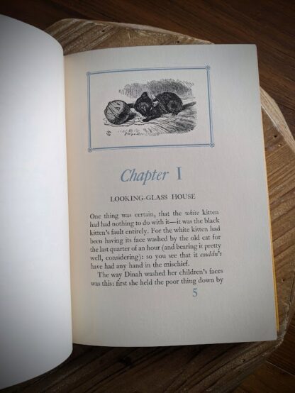 Chapter one - 1941 Through the Looking Glass by Lewis Carroll - The Heritage Press - illustrated by John Tenniel