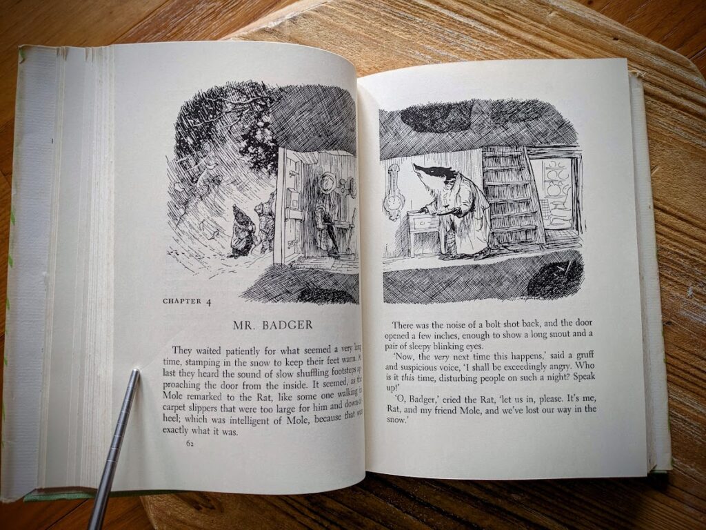 Mr. Badger - 1965 The Wind in the Willows by Kenneth Grahame - Illustrated by Ernest H. Shepard