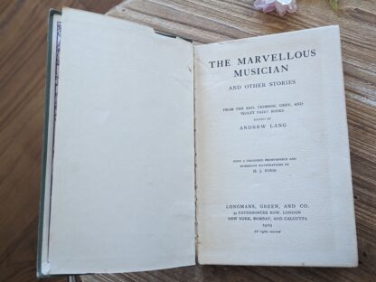 Title Page - 1909 The Marvellous Musician and Other Stories - Andrew Lang - First Edition
