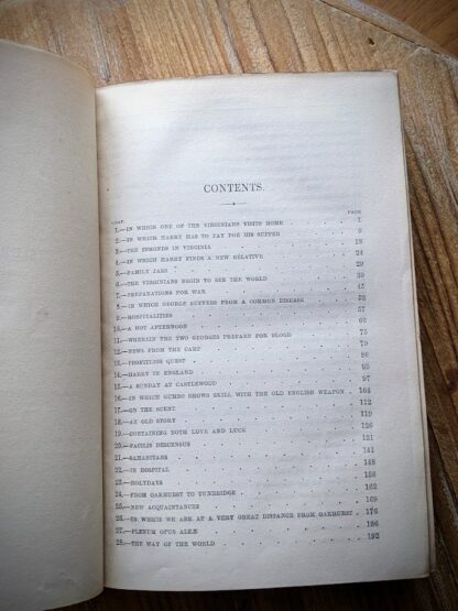 contents page 1 of 3 - 1963 The Virginians by W.M. Thackeray - Published by Bradbury and Evans