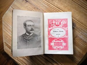 pre Title page with frontispiece - Scarce copy of Soldiers Three by Rudyard Kipling - Hurst & Company - undated