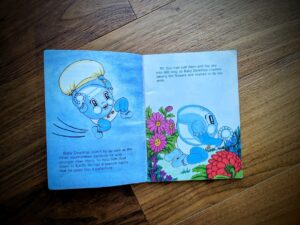 Baby Dewdrop didn't fly as well as the other weathermen because he was younger than them - 1984 Baby Dewdrop in Trouble - The Weathermen