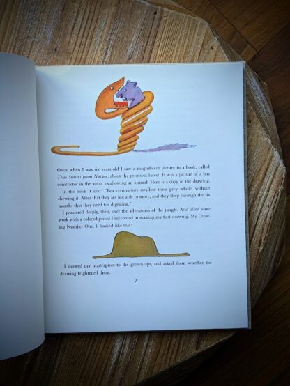 Boa Constrictor illustration - 1943 The Little Prince by Antoine De Saint-Exupery