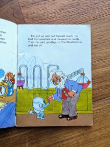 colour markings from previous owner - 1984 Baby Dewdrop in Trouble - The Weathermen
