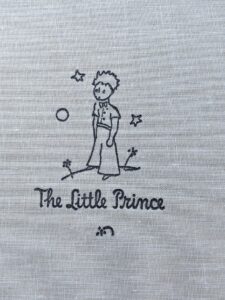 decoration on front panel - 1943 The Little Prince by Antoine De Saint-Exupery - First English Edition