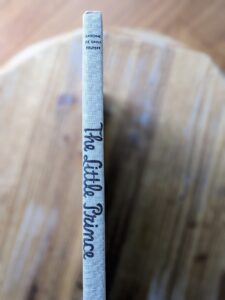 upper spine view - 1943 The Little Prince by Antoine De Saint-Exupery - First English Edition