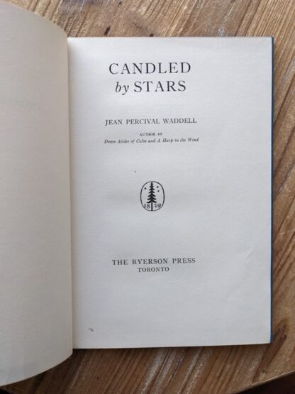 1944 Candled by Stars by Jean Percival Waddell - First Edition - Title page