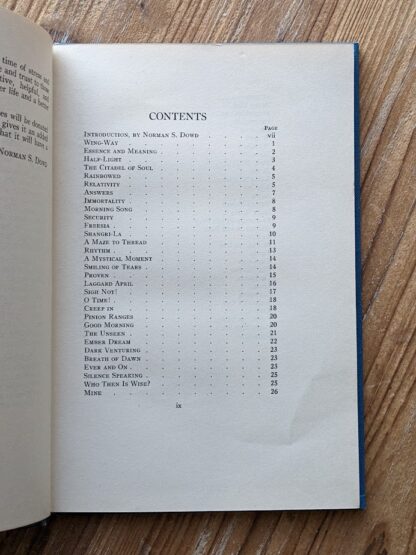 Contents page 1 of 2 - 1944 Candled by Stars by Jean Percival Waddell - First Edition