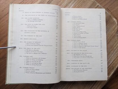 Contents page 2 and 3 of 8 - 1951 The Golden Bough - A Study in Magic and Religion by Sir James Frazer