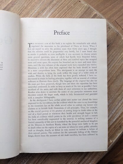 Preface - 1951 The Golden Bough - A Study in Magic and Religion by Sir James Frazer