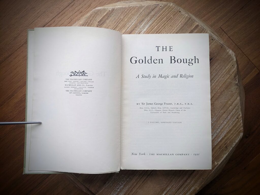 Title page - 1951 The Golden Bough - A Study in Magic and Religion by Sir James Frazer
