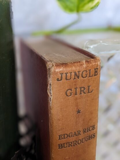 upper spine view - 1933 Jungle Girl by Edgar Rice Burroughs - Odhams Press Limited