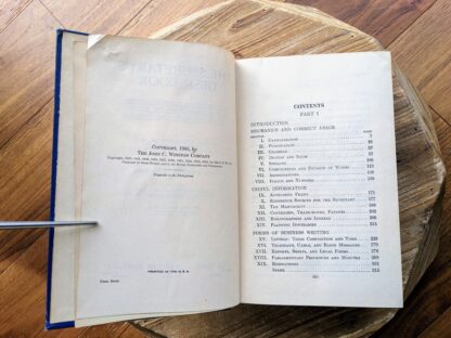Contents page part 1 - 1943 The Secretary's Deskbook - The John C. Winston Company
