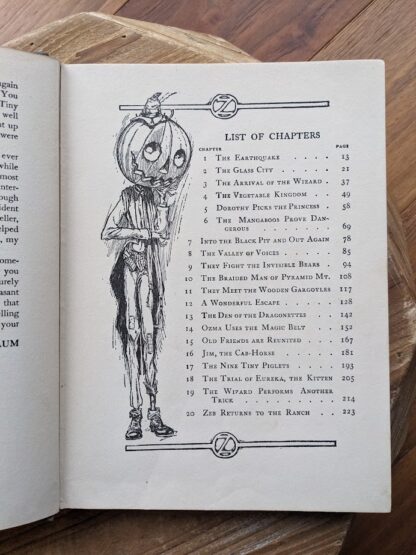 List of Chapters - 1908 Dorothy and the Wizard in Oz - The Reilly & Lee Co