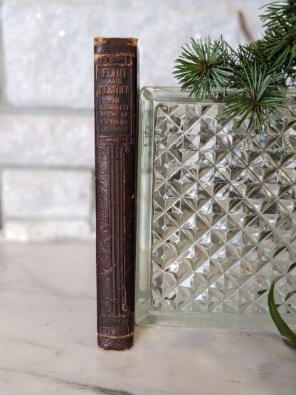 Title page - 1924 Flint and Feather by Pauline Johnson Ninth Edition - Rare Hardcover Leather Copy