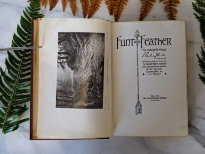 Title page - 1924 Flint and Feather by Pauline Johnson Ninth Edition - Rare Hardcover Leather Copy