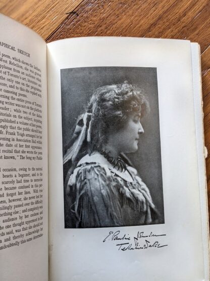 photograph of Pauline Johnson - 1924 Flint and Feather by Pauline Johnson Ninth Edition - Rare leather bound copy