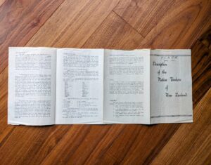 Description of the Native Timbres of New Zealand with pronunciation of Maori names - 1951