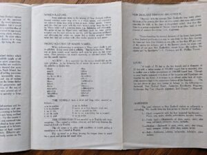 Description of the Native Timbres of New Zealand with pronunciation of Maori names up close- 1951