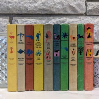Lot of 10 popular titles from Childrens Junior Deluxe Edition Collections - Circa 50s - Spine View