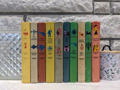 Lot of 10 popular titles from Childrens Junior Deluxe Edition Collections - Circa 50s - Spine View