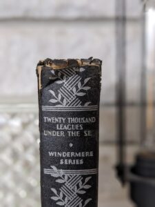 Upper spine - 1940 Twenty Thousand Leagues Under the Sea - Rand McNally & Company