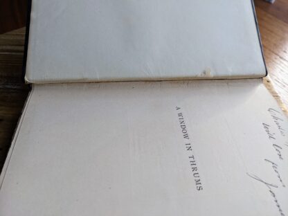 seam split between pre title and front endpaper - 1882 A Window in Thrums by J. M. Barrie
