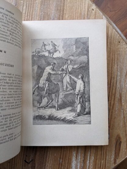 1906 copy of La divine comédie. Traduction d'Artaud de Montor by Dante Alighieri - lithographic illustration inside