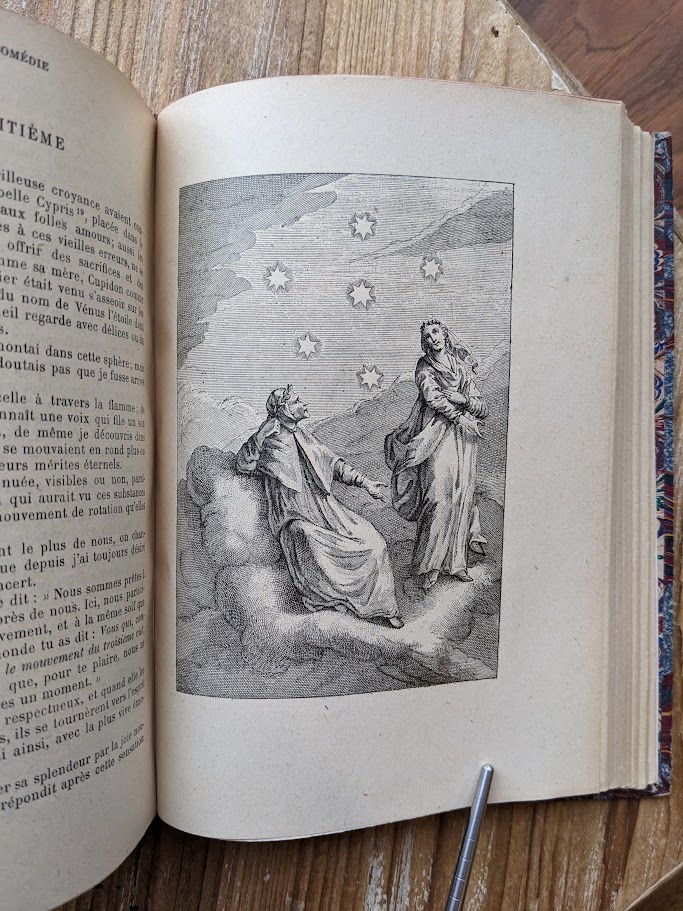 Beautiful lithographic Illustration - 1906 La divine comédie.