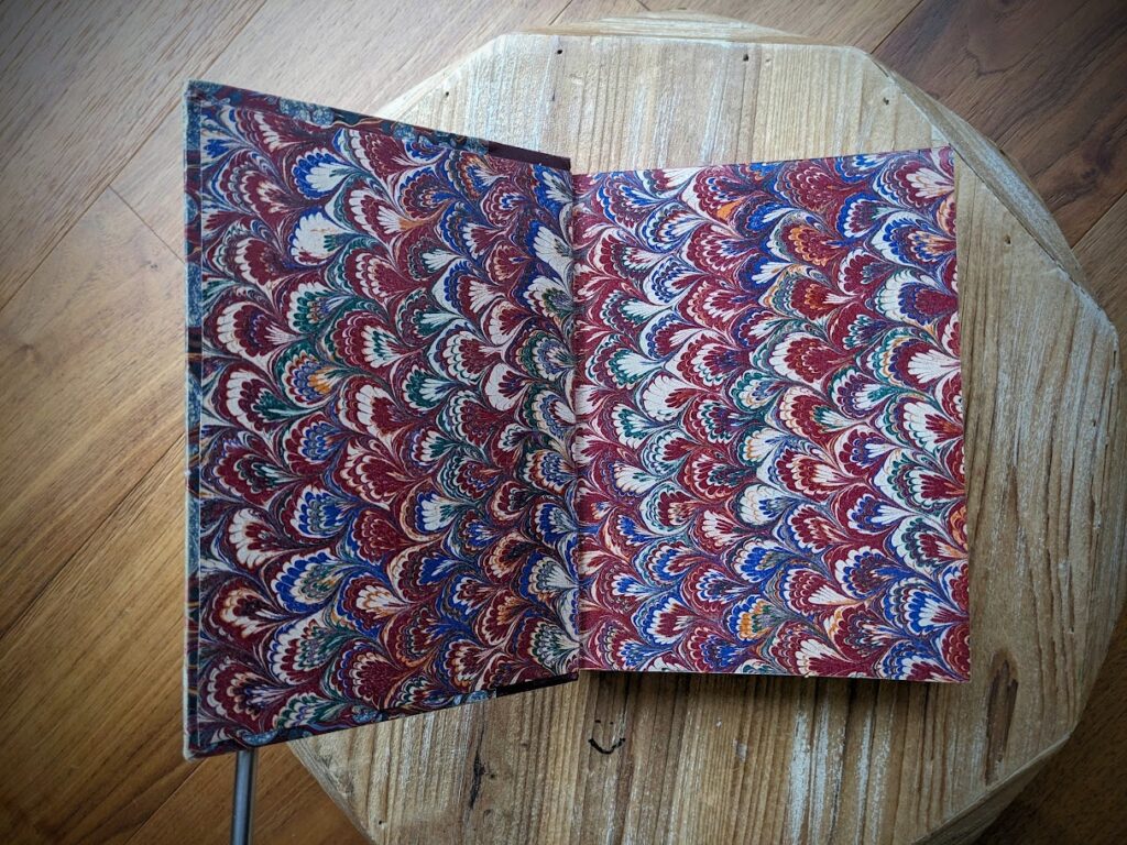 Front pastedown and endpaper - 1906 La divine comédie. Traduction d'Artaud de Montor by Dante Alighieri