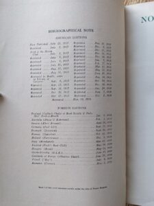 copyright page - 1939 Northwest Passage by Kenneth Roberts