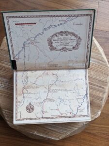 front pastedown and endpaper - 1939 Northwest Passage by Kenneth Roberts
