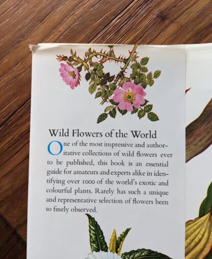 inside flap dustjacket - 1970 Wild Flowers of the World - Paintings by Barbara Everard - Published by Peerage Books