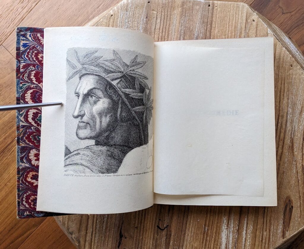 lithographic Portrait of Dante - 1906 La divine comédie. Traduction d'Artaud de Montor by Dante Alighieri