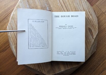 Title Page - 2018 The Rough Road by William J. Locke - First Edition