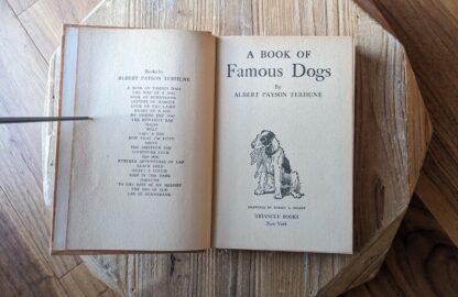 title page - 1942 A Book of Famous Dogs by Albert Payson Terhune