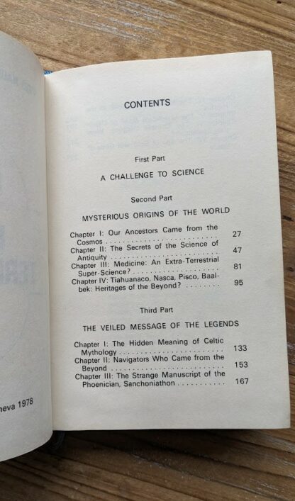 1978 U.F.O.s and Extra-Terrestrials in History by Yves Naud - Contents Page 1 of 2 - Vol 1