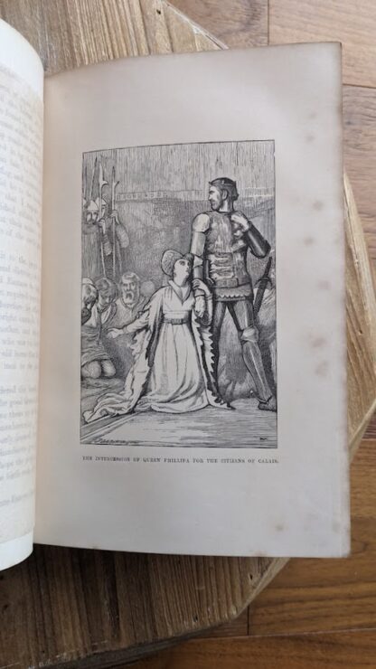 The Interpretation of Queen Phillipa - illustration inside - 1874-1876 Charles Dickens Set - Chaplin and Hall London