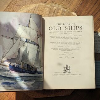 1935 The Book of Old Ships - Drawn by Gordon Grant- text by Henry B. Culver - with ephemera inside
