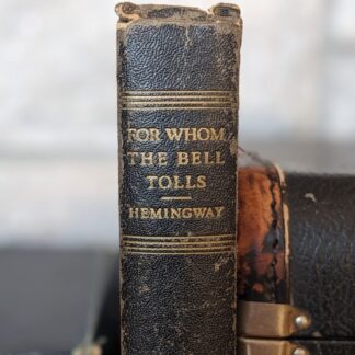 1940 For Whom the Bell Tolls by Ernest Hemingway - The Blakiston Company - upper spine view