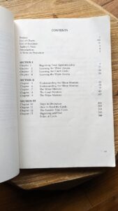 Contents page - 1979 Tarot - A New Handbook for the Apprentice by Eileen Connolly - 1st Edition