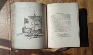Drawing by Gordon Grant - A Medieval Ship - 1935 The Book of Old Ships text by Henry B. Culver