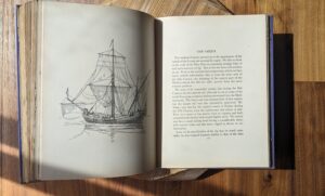 Drawing by Gordon Grant -The Saique - 1935 The Book of Old Ships text by Henry B. Culver