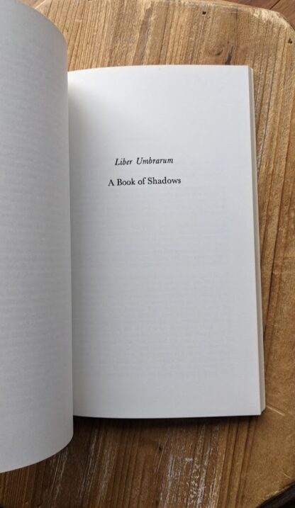 Liber Umbrarum - A Book of Shadows - 1987 Witchcraft for Tomorrow by Doreen Valiente