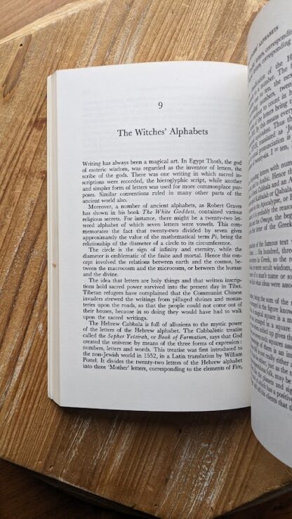 The Witches' Alphabets - 1987 Witchcraft for Tomorrow by Doreen Valiente -Phoenix Publishing Company