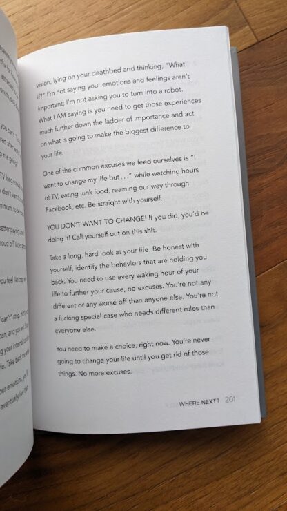 UN#@%! YOURSELF by Gary John Bishop - First Edition - a page inside the book