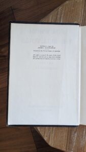 copyright page - 1940 For Whom the Bell Tolls by Ernest Hemingway - The Blakiston Company